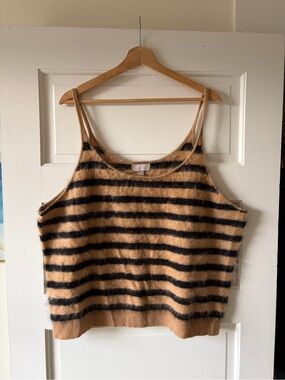J. Crew Brushed Cashmere Striped Cami